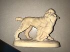 Santini Vintage Hunting Dog Sculpture With Rabbit Made in Italy-signed A Santini