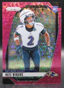 2024 Panini Prizm Nate Wiggins No Huddle Pink Disco 08/25 - Picture 1 of 2