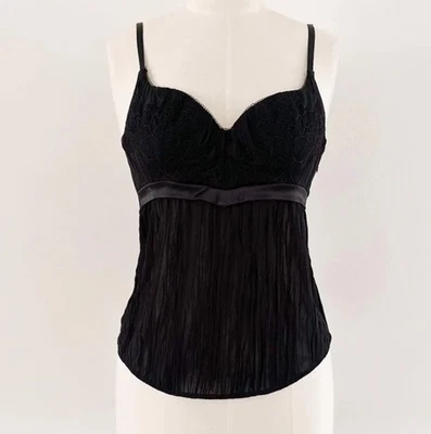 Corsé trasero con cordones transparente negro la perla bustier ee. uu. Talla 34 Foto 1 de 4