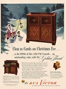 1947 RCA Victor: Clear as Carols on Christmas Eve Vintage Print Ad - Picture 1 of 1