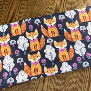JoAnn exklusiver Flanell Baumwollstoff Fuchs Füchse zartrosa/braun Wald - Bild 1 von 2