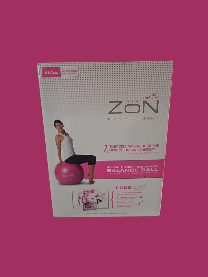 BOLA DE EQUILIBRIO ZONA ROSA BRILLANTE CÁNCER DE MAMA 65cm RESISTENCIA A RÁFAGAS Foto 1 de 4