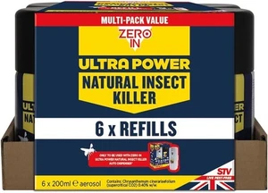 Zero In Ultra Power Natural Insect Killer Refill- 200 ml Aerosol (6-Pack)... - Picture 1 of 3