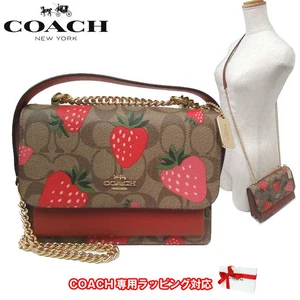 Coach Shoulder Bag CH521 IME7V Crossbody Strawberry Auth Good Item From Japan - Picture 1 of 3