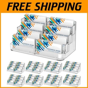 Acrylic Desktop Business Card Holder, 8 Tier Organizer - Picture 1 of 10