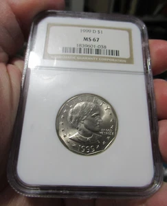 1999 D Susan B. Anthony Dollar, SBA, NGC MS 67, Denver - Picture 1 of 3