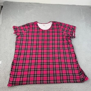 Dreams Co Nightgown Womens 5X/6X Pink Plaid Sleepwear Top Shirt - Picture 1 of 10