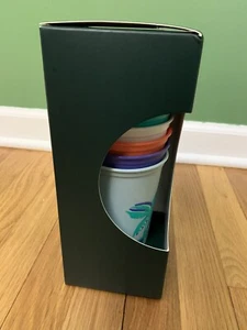 Starbucks Color Floral Summer Pride 2020 Hot Cups Reusable 6 Pack Tropical 🔥 - Picture 1 of 6