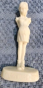 Vtg WW2 Bakelite Kilroy Was Here Statue Pregnant French Girl 3.5” Tall - Picture 1 of 5