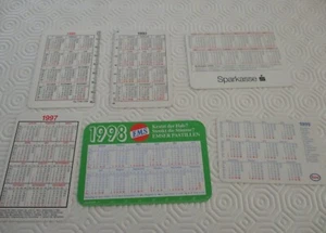 Konvolut 6 Taschenkalender 1990 1992 1993 1997 1998 1999 mit Werbung - Bild 1 von 2