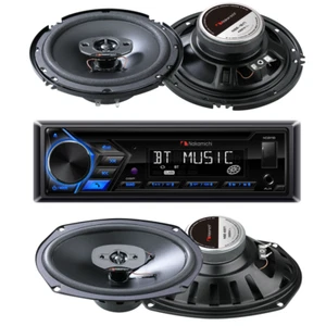 Nakamichi NRS8927 Single-Din CD Bluetooth Car Stereo with 2 SETS OF SPEAKERS - Picture 1 of 12