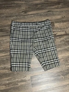 Burberry London nova Check Shorts Women's gray Size 10 - Picture 1 of 9