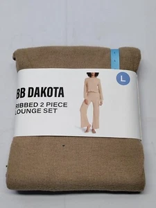 BB Dakota Women's 2 Piece Ribbed Lounge Set Choose Your Size - Picture 1 of 8