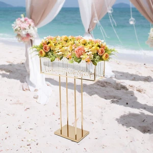 Crystal Flower Stand Wedding Flower Stand Wedding Party Decoration 8-10kg Load - Picture 1 of 10