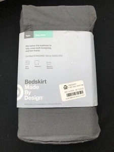 New Twin Dark Grey Bedskirt Target Made By Design Gray 39” x 75” x 14” New - Picture 1 of 4