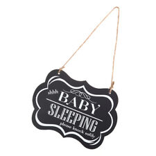  Baby Kids Clothes Hanger Do Not Disturb Sign Wooden Blackboard for