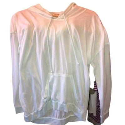 Mossimo Supply Co. 白色连帽衫运动衫 S/P 棉混纺休闲装 — 第 1/3 张图片