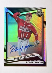 2022 Elite Extra Edition Base Auto #72 Robert Moore - Milwaukee Brewers