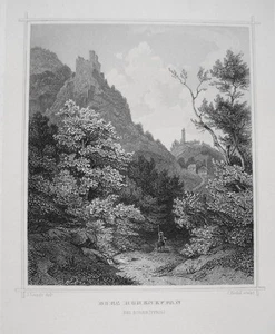 Burg Hocheppan Bozen Bolzano Italien Tirol echter alter Stahlstich 1844 - Picture 1 of 1