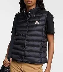 Moncler 'Liane' Acolchado Abajo Puffer Chaleco Negro Talla 0/S EE. UU. Foto 1 de 1