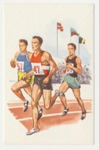 OLYMPIC SPORTS OLYMPIQUES ATHLÉTISME ATHLETICS LONG-DISTANCE RUNNING IMAGE CARD - Picture 1 of 2