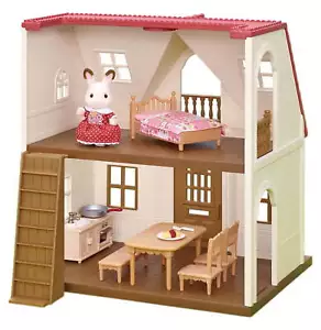 Calico Critters Red Roof Cozy Cottage, Dollhouse Playset with Figure - Picture 1 of 2