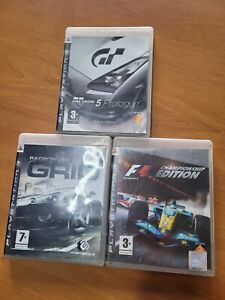 Jeux PS3 lot 3 jeux PlayStation 3 Grand Turismo 5, RACEDRIVER GRID, Formula 1
