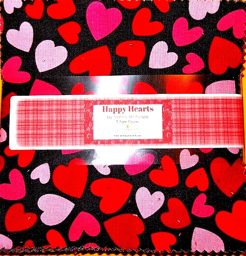 Moda FABRICS "HAPPY HEARTS"  charm packs 42 5 INCH SQUARES - Image 1 of 1