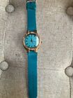 Blue and Wood Face Watch with Blue Band 