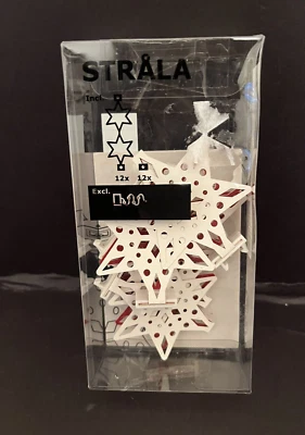 IKEA Strala Star Copo de Nieve CUBIERTAS DE LUZ 402.879.72 Caja Abierta de 5 Copos de Nieve de Papel Foto 1 de 4