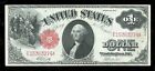 1917 Large Size $1 Legal Tender Note Red Seal Fr.37 Sawhorse Almost Uncirculated