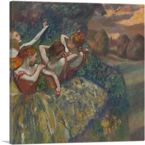 ARTCANVAS Four Dancers 1899 Canvas Art Print by Edgar Degas - Picture 1 of 11