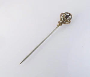 Antique Estate Gold Tone Simulated Ruby Stick Pin 1.2g - Picture 1 of 4