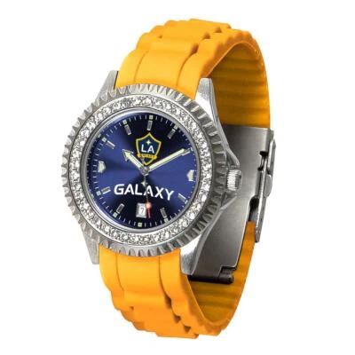 Ladies Los Angeles Galaxy Watch Silcone Band Crystal Bezel - Image 1 of 4
