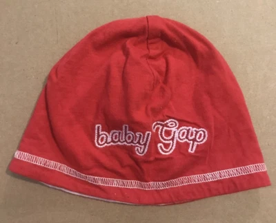 Original Baby Gap Red Pink Stretch Beanie Hat 12-16 Months - Image 1 of 3
