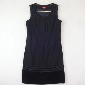 Monsoon Dress Size 10 Black Wool Blend Knee Length Gothic Goth 60s 70s Style - Picture 1 of 7