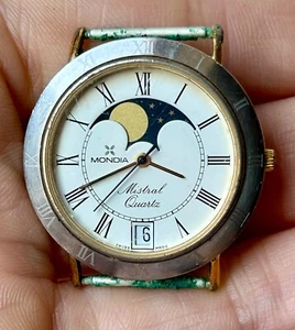MONDIA MISTRAL 15539 ETA(955.122) OROLOGIO UNISEX VINTAGE QUARTZ WATCH MONTRE - Foto 1 di 4