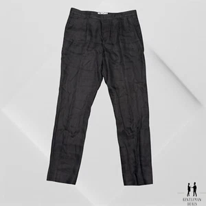 Jacquemus Mens Pants Size 50 US40 Le Gadjo Linen Blend Black 34x31 Pantalon - Picture 1 of 13