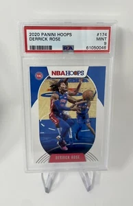 2020 Panini Hoops Derrick Rose 174 PSA-Graded 9 Mint Card - Picture 1 of 2