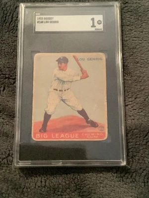 1933 Goudey #160 Lou Gehrig Sgc1  - Imagem 1 de 3