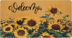 Sonnenblume-Willkommen-Eingang-Fußabtreter Blumen Frühling-Sommer Haustür Kokos Fußmatte - Bild 1 von 2