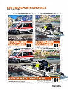 Togo - 2020 Special Transport - 4 Stamp Sheet - TG200206a - Picture 1 of 1