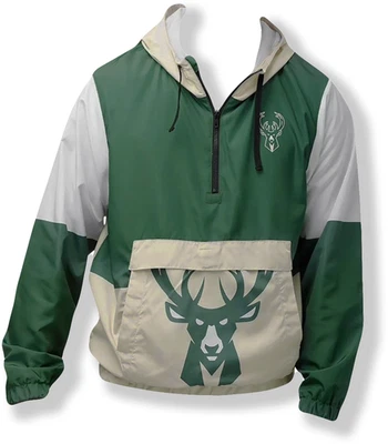 Milwaukee Bucks / NBA / FOCO Team Logo Windbreaker - NWT Mens Size XL  #47996-L6 - Image 1 of 2