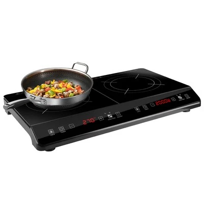 4000W Double Burner Digital Induction Cooktop Electric Stove Countertop Cooker - Image 1 of 4