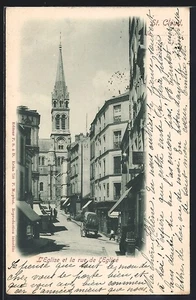 CPA Saint-Cloud, L´Eglise et la rue de l´Eglise 1903 - Picture 1 of 2