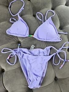Women's Classic String Bikini Beaded Padded Medium - Picture 1 of 5