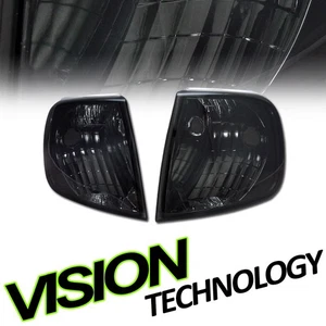 For 97-03 F150/F250/Expedition Smoke Turn Signal Parking Corner Lights Lamp Pair - Picture 1 of 2