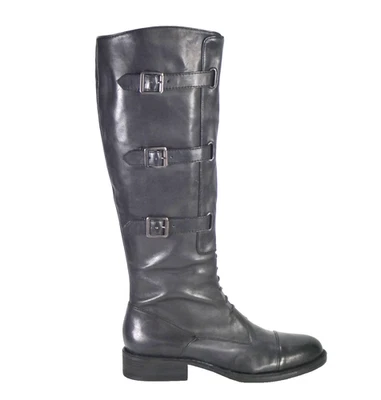 Vince Camuto Biker Boots Knee Tall Buckle Strap Military Combat size UK 6 NEW - Image 1 of 4