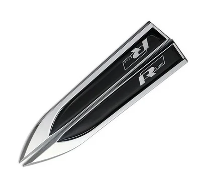 MK7 GOLF R ALERÓN DELANTERO INSIGNIA CALCOMANÍA LOGOTIPO MOLDURA INSIGNIA GOLF POLO Foto 1 de 2