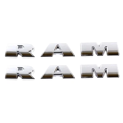 Set of 2 OEM 11-2026 RAM 1500 2500 3500 + Promaster Chrome Door Emblem Nameplate - Image 1 of 3